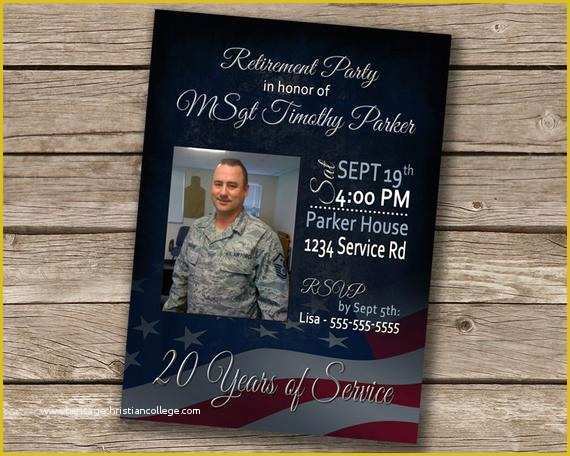 Free Military Retirement Invitation Template Of Military Retirement Party Invitation