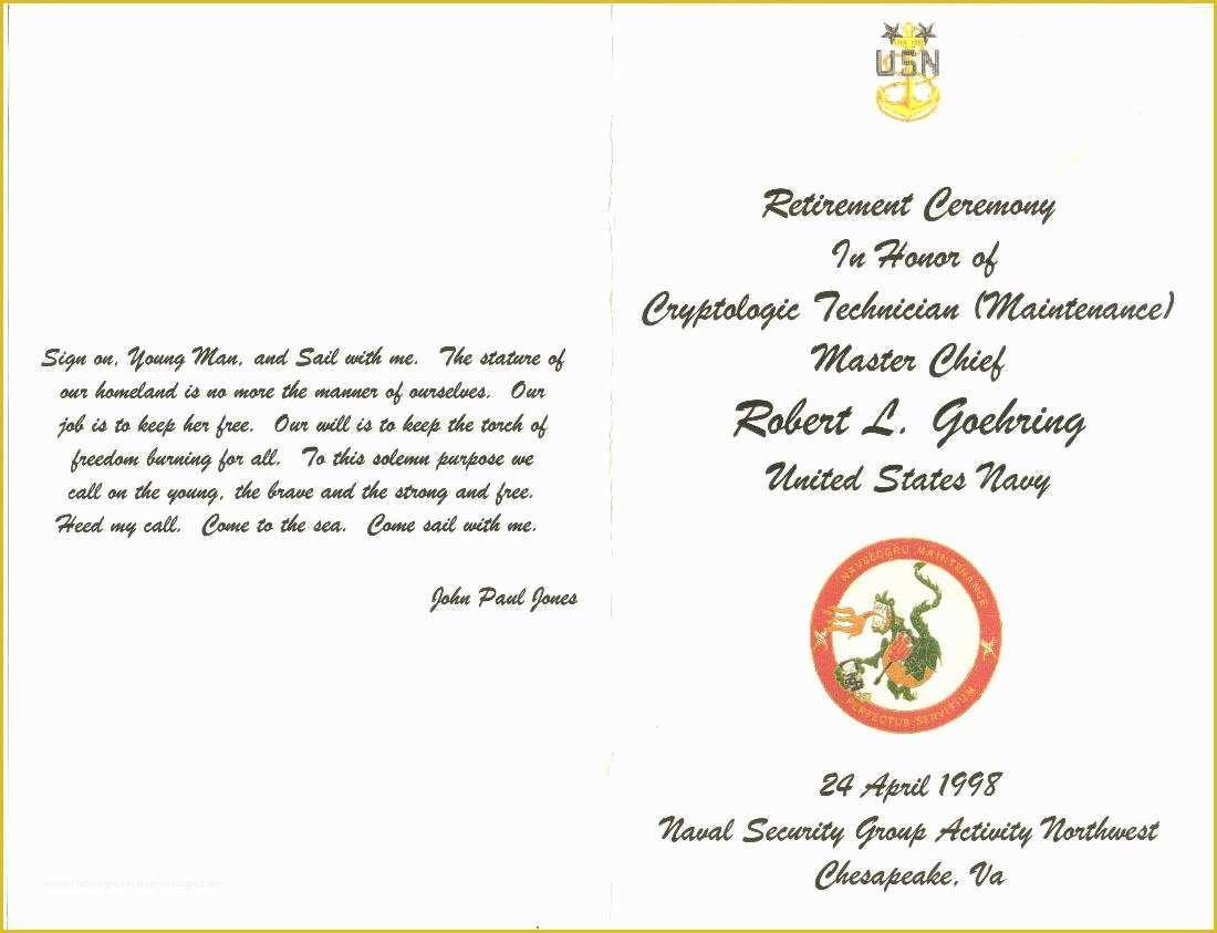 Free Military Retirement Invitation Template Of Navy Retirement Invitations