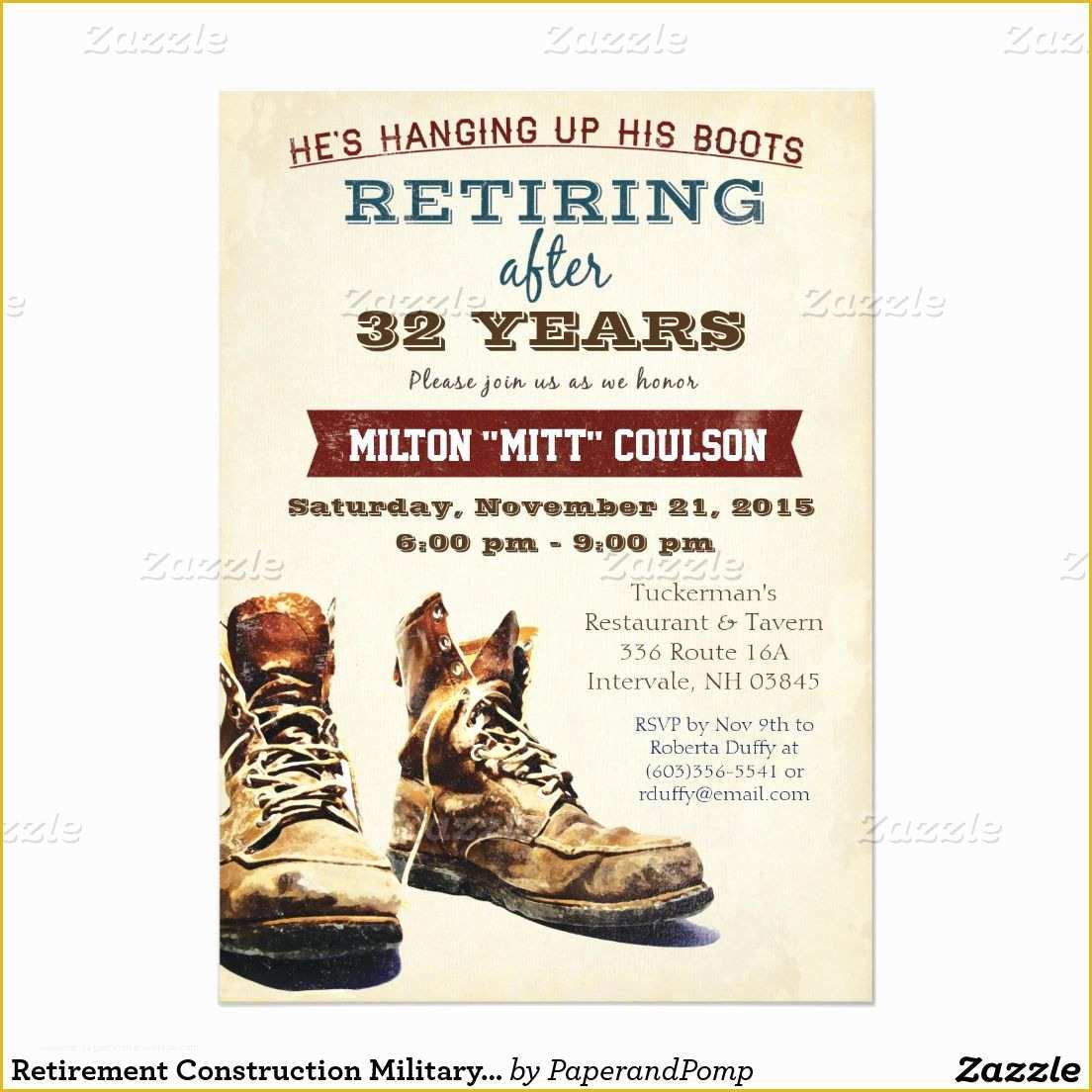 Free Military Retirement Invitation Template Of Retirement Construction Military Invitation