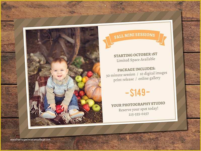 Free Mini Session Templates Of Fall Mini Session Card Graphypla