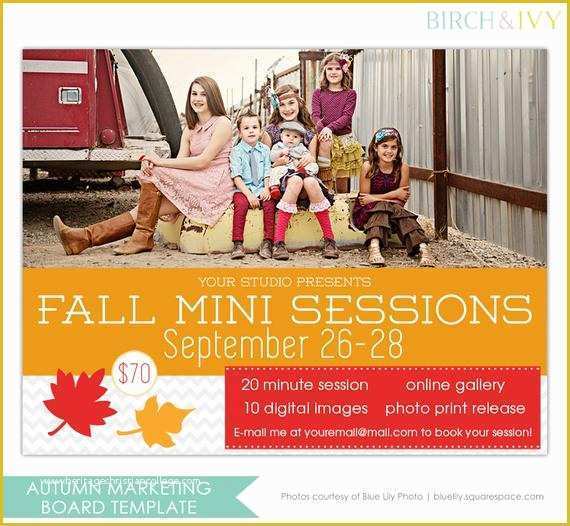 Free Mini Session Templates Of Fall Mini Session Template for Graphers by