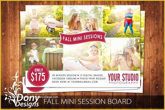 Free Mini Session Templates Of Fall Mini Session Template Graphy Marketing Board