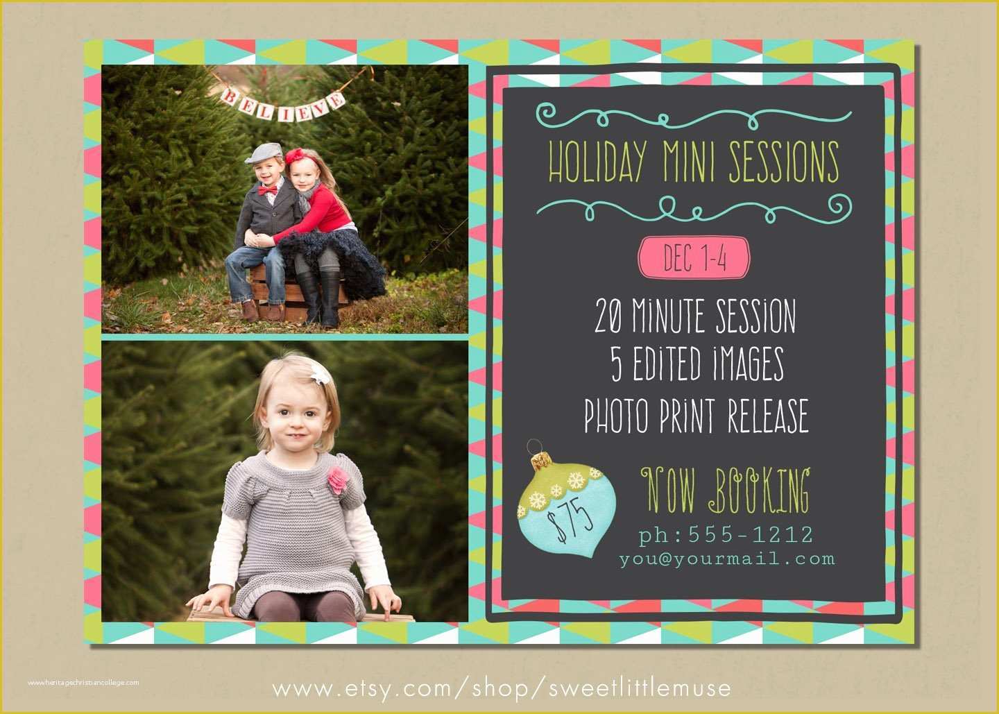 Free Mini Session Templates Of Holiday Mini Session Template Flyer Templates Creative