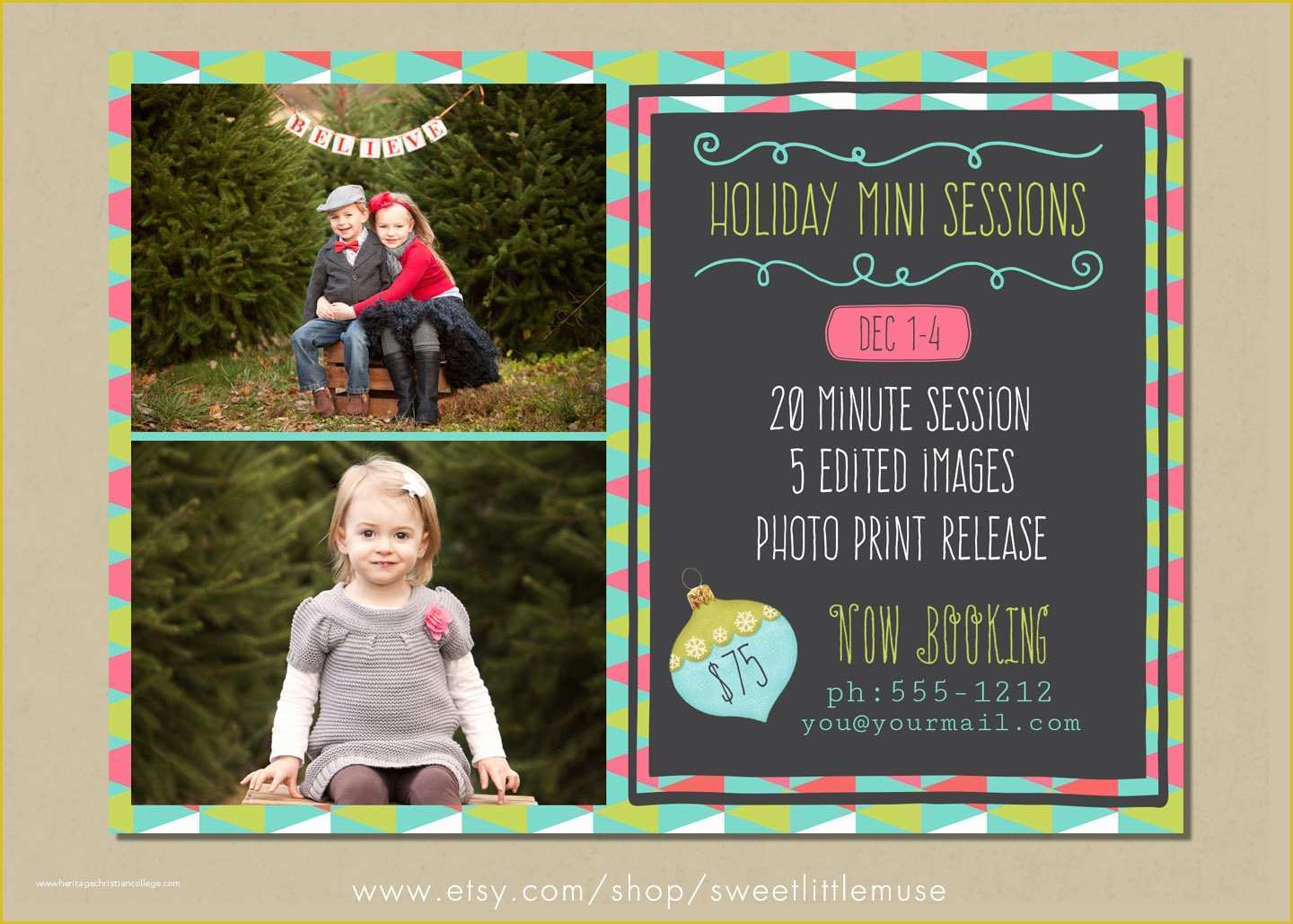 Free Mini Session Templates Of Holiday Mini Session Template Flyer Templates On