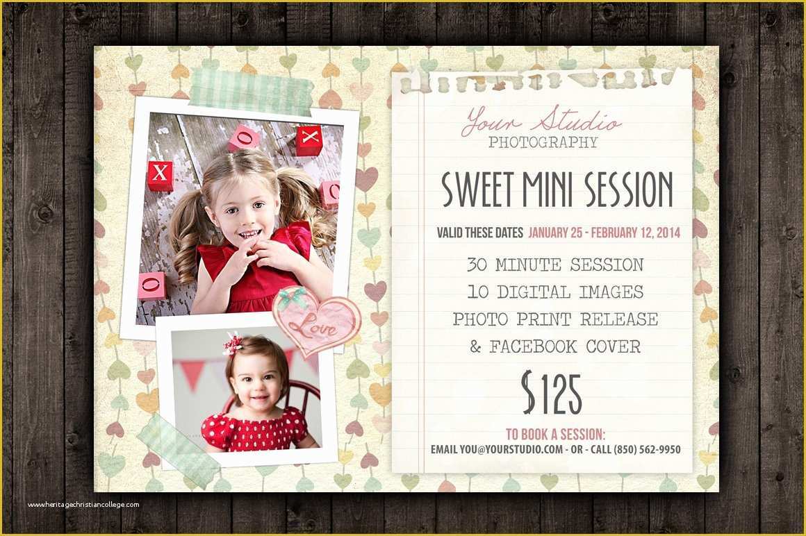 Free Mini Session Templates Of Valentine Marketing Mini Session Psd Flyer Templates