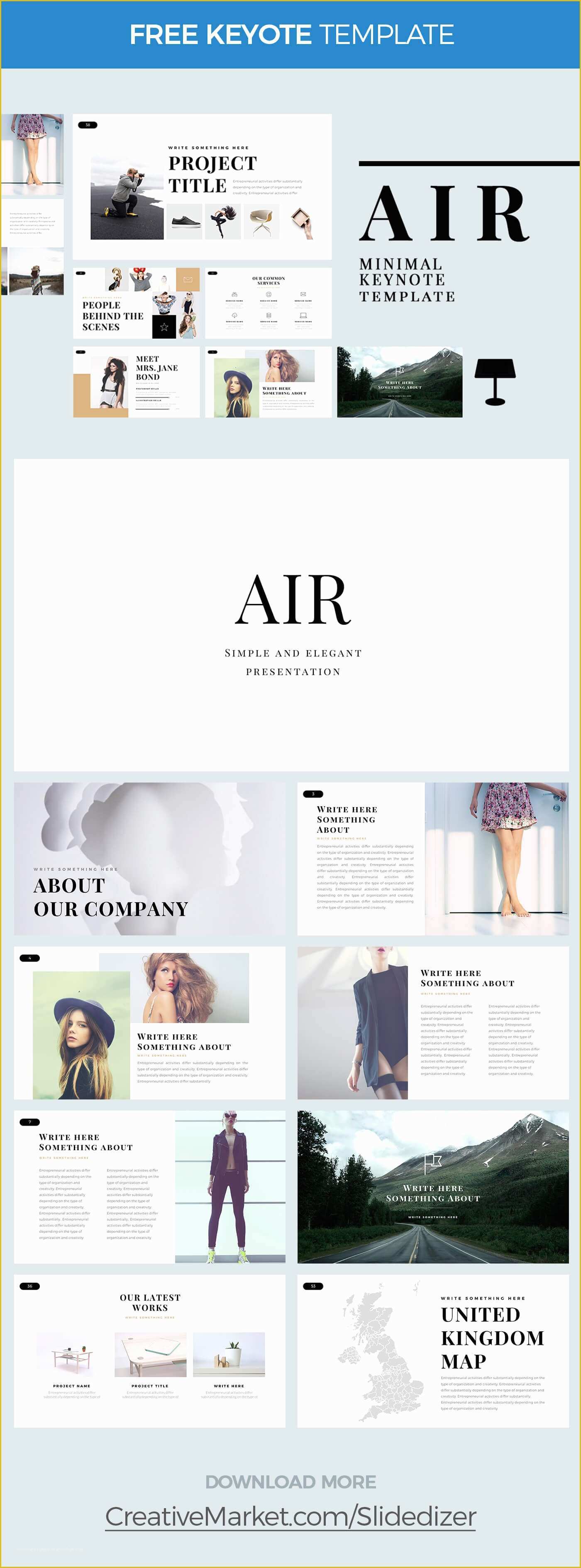 Free Minimal Keynote Template Of Air Minimal Free Keynote Template Download now