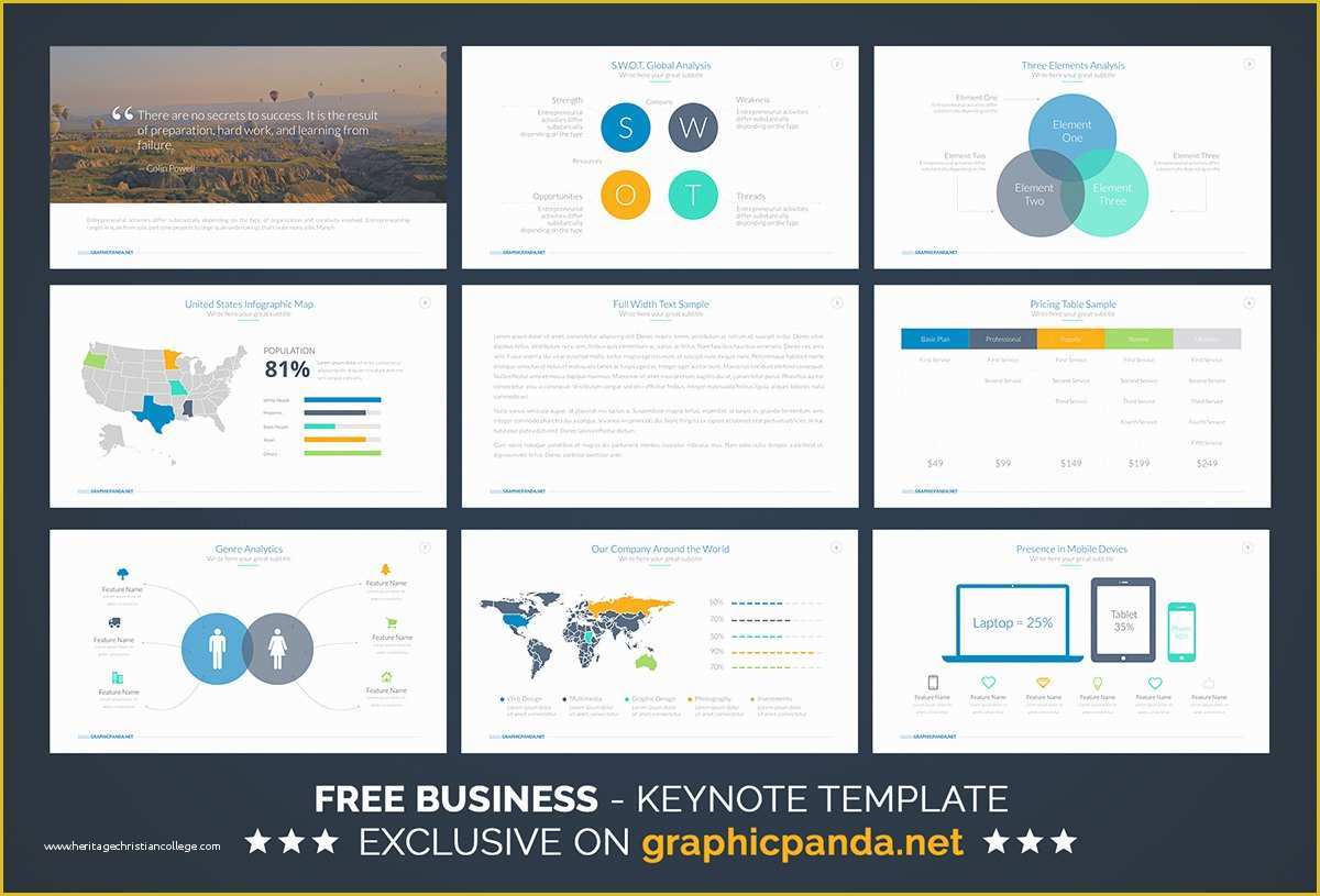 Free Minimal Keynote Template Of Free Business Keynote Template On Behance