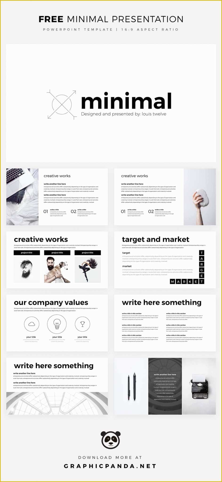 Free Minimal Keynote Template Of Free Minimal Powerpoint Template Create Your Ppt Easy