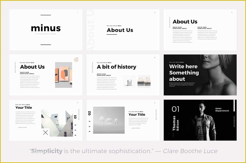 Free Minimal Keynote Template Of Minus Minimal Keynote Template Presentations On Slideforest