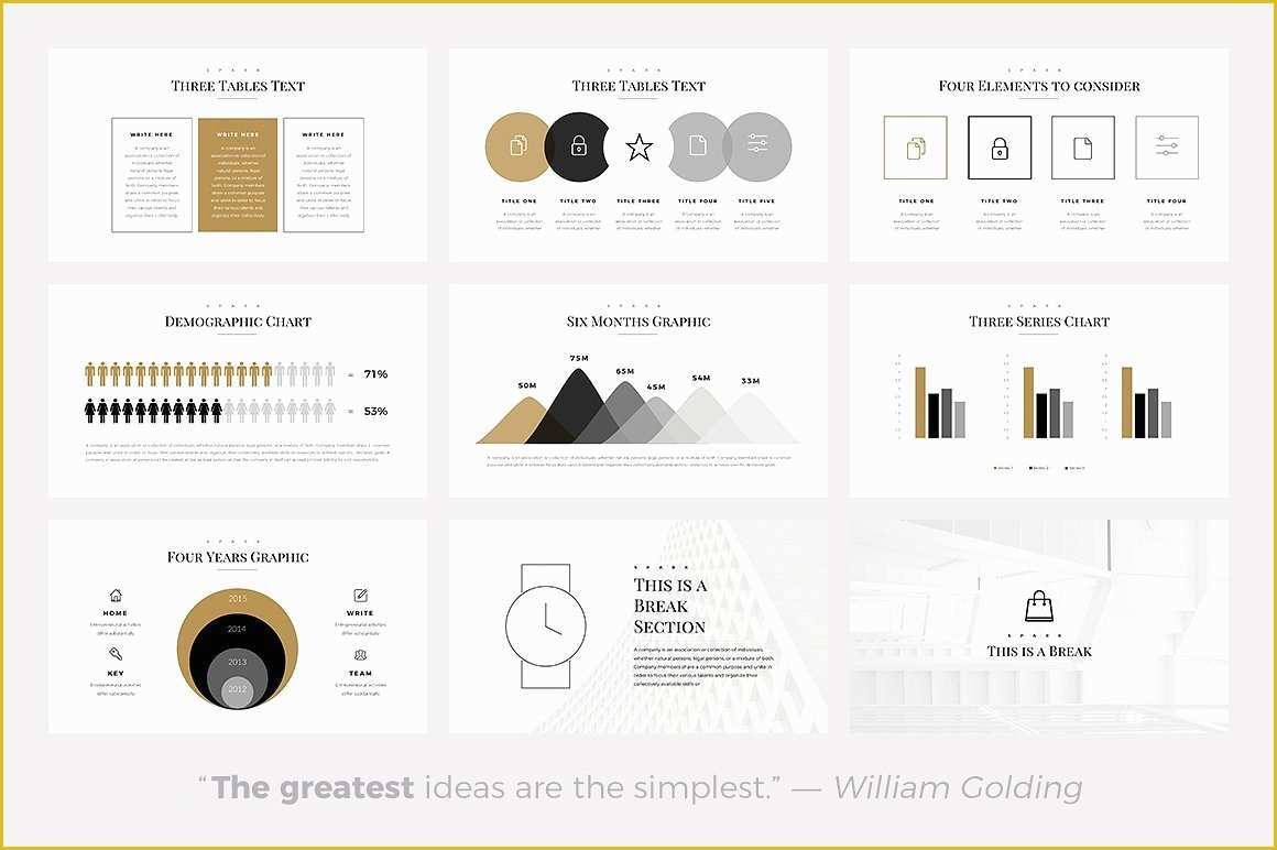 Free Minimal Keynote Template Of Spark Minimal Powerpoint Template