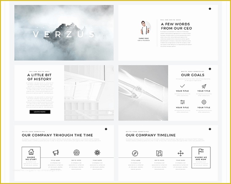 Free Minimal Keynote Template Of Verzus Minimal Powerpoint Template Min