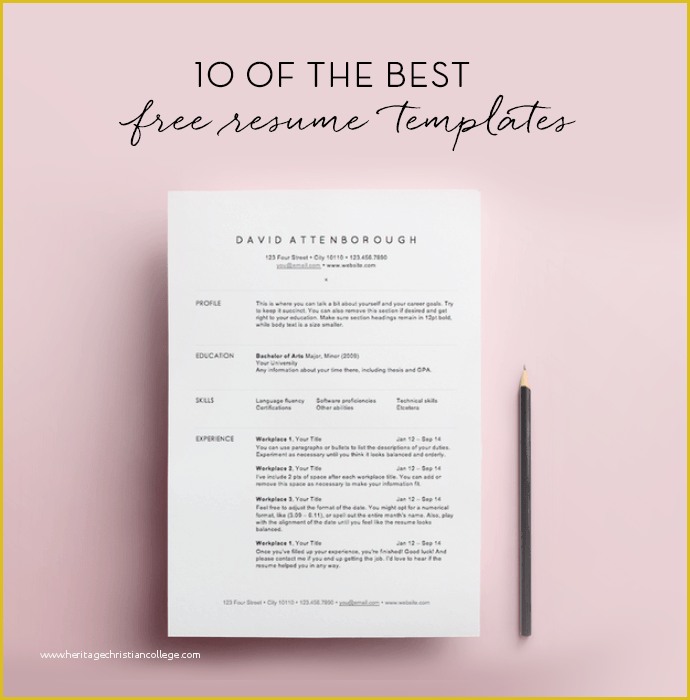 Free Minimalist Resume Template Of 10 Free Resume Templates Sundaychapter