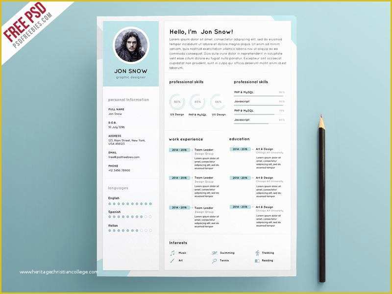 Free Minimalist Resume Template Of Free Clean and Minimalist Cv Resume Template In Shop