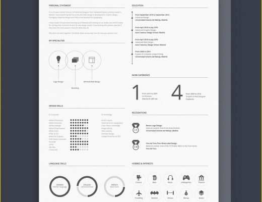 Free Minimalist Resume Template Of Free Minimal Resume Template