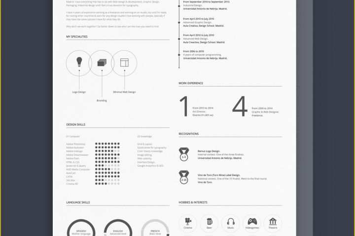 Free Minimalist Resume Template Of Free Minimal Resume Template