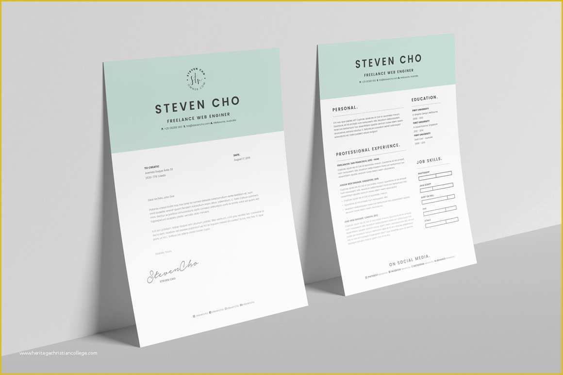 Free Minimalist Resume Template Of Free Minimalist Resume Cv Design Template with Cover