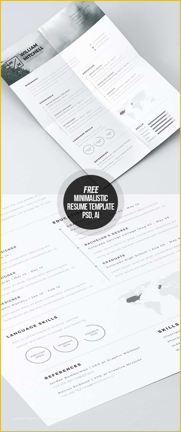 Free Minimalist Resume Template Of Free Minimalistic Cv Resume Templates with Cover Letter