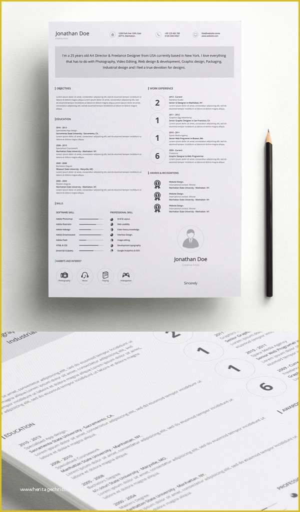 Free Minimalist Resume Template Of Free Minimalistic Cv Resume Templates with Cover Letter
