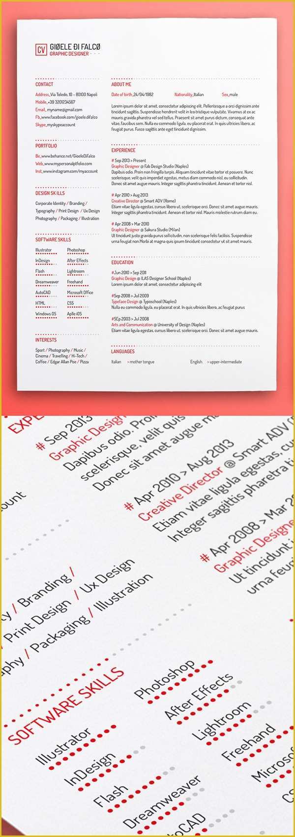 Free Minimalist Resume Template Of Free Minimalistic Cv Resume Templates with Cover Letter