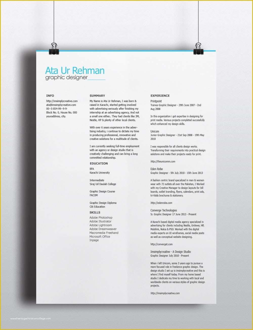 Free Minimalist Resume Template Of Free Simple and Minimalistic Resume Template