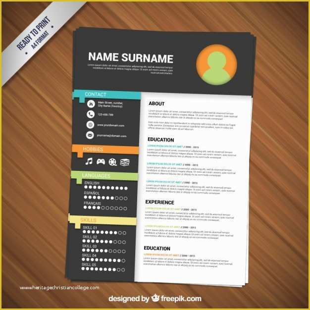 Free Minimalist Resume Template Of Minimalist Resume Template Vector