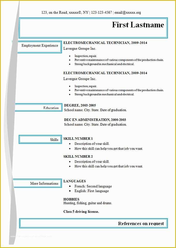 Free Minimalist Resume Template Of Simple Resume Template 46 Free Samples Examples