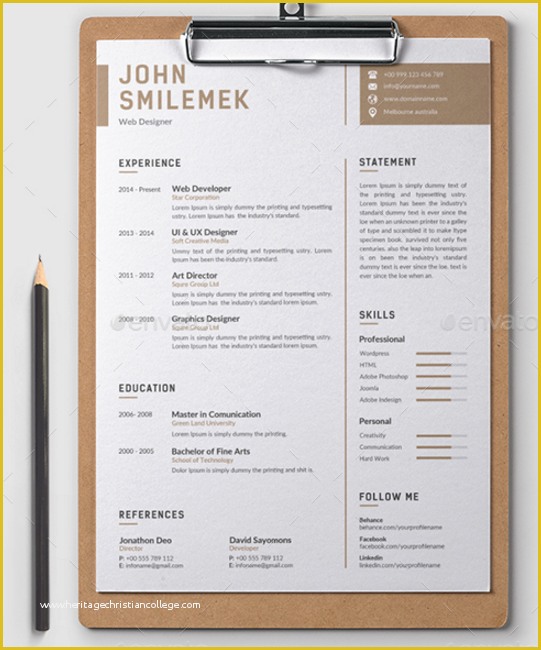 Free Minimalist Resume Template Word Of 22 Free Minimalist & Simple Resume Templates Xdesigns