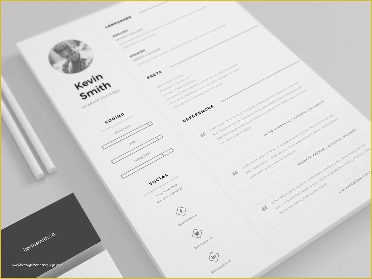 Free Minimalist Resume Template Word Of 30 Best Clean Cv Resume Templates