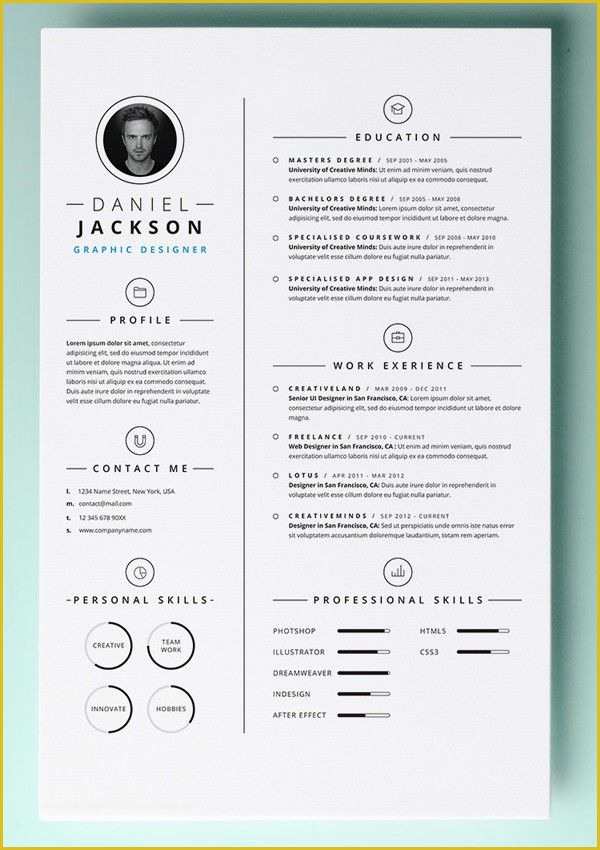 Free Minimalist Resume Template Word Of 30 Resume Templates for Mac Free Word Documents