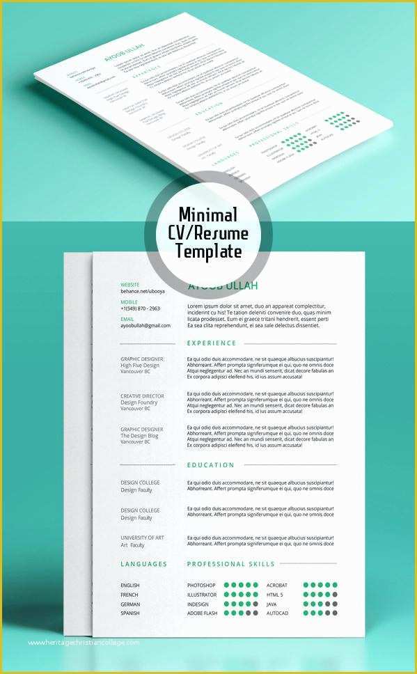 Free Minimalist Resume Template Word Of Minimalist Resume Creative Free Printable Templates