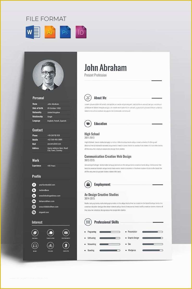 Free Minimalist Resume Template Word Of Minimalist Resume Template for Word Pages Docxe Microsoft