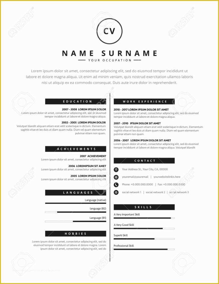 Free Minimalist Resume Template Word Of Resume and Template 52 Splendi Resume Template Minimalist