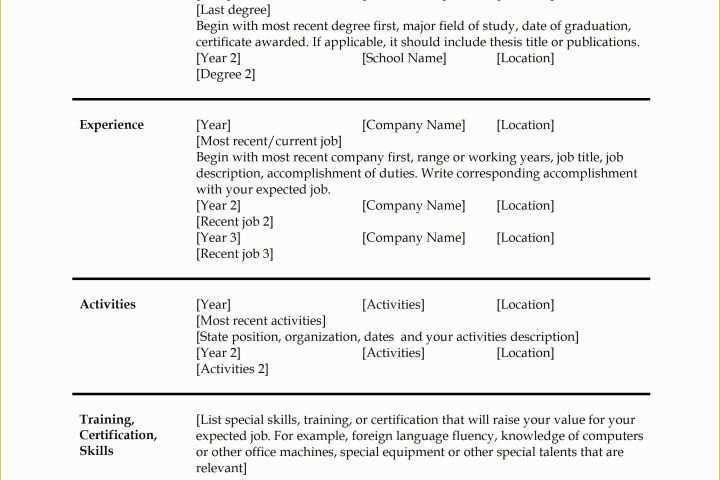 Free Minimalist Resume Template Word Of Simple Resume