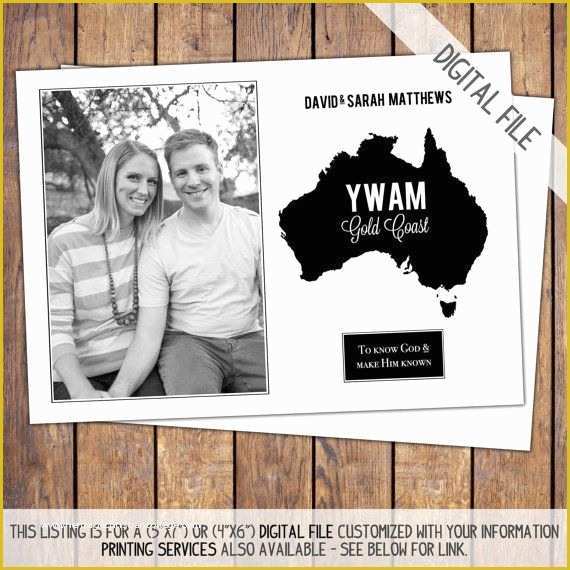 Free Missionary Prayer Card Template Of Missions Trip Support Card Modern Photo Personalized