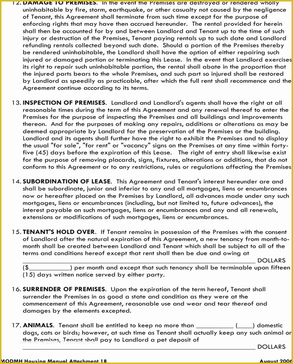 Free Missouri Lease Agreement Template Of Download Missouri Residential Lease Agreement form for