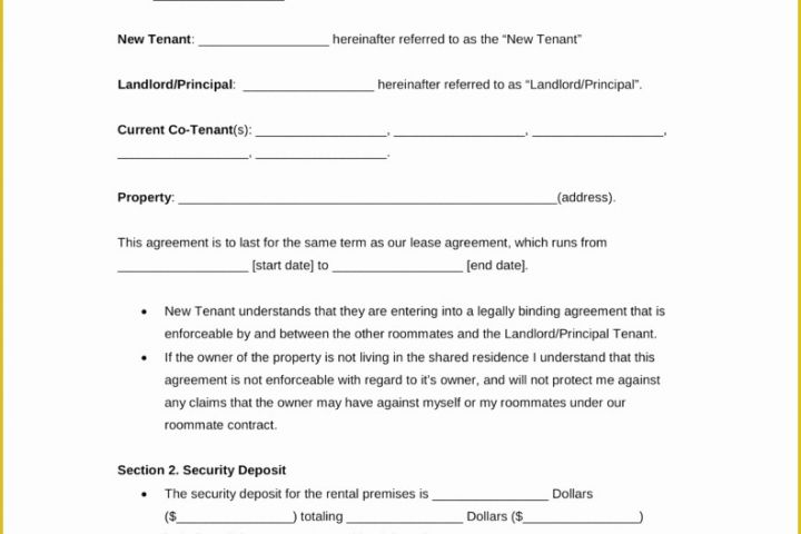 Free Missouri Lease Agreement Template Of Free Kansas Room Rental Roommate Agreement form Pdf