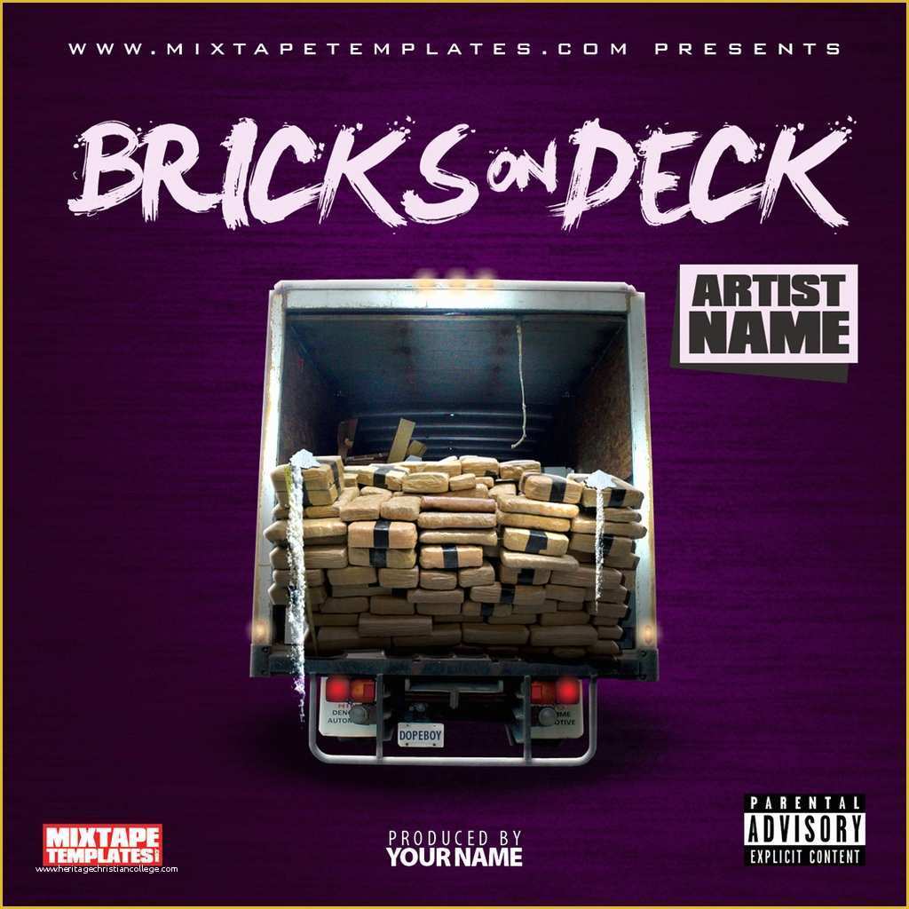 Free Mixtape Covers Templates Of Bricks Deck Mixtape Cover Template by