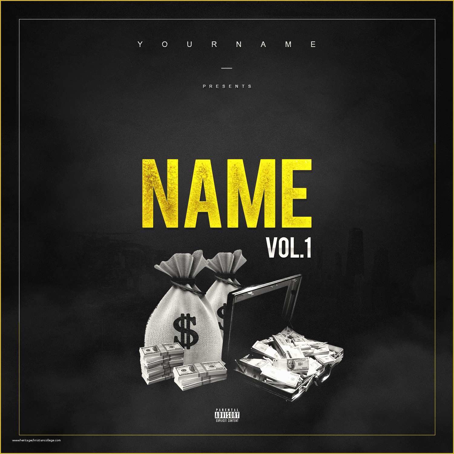 Free Mixtape Covers Templates Of Gold Money Premade Mixtape Cover Vms