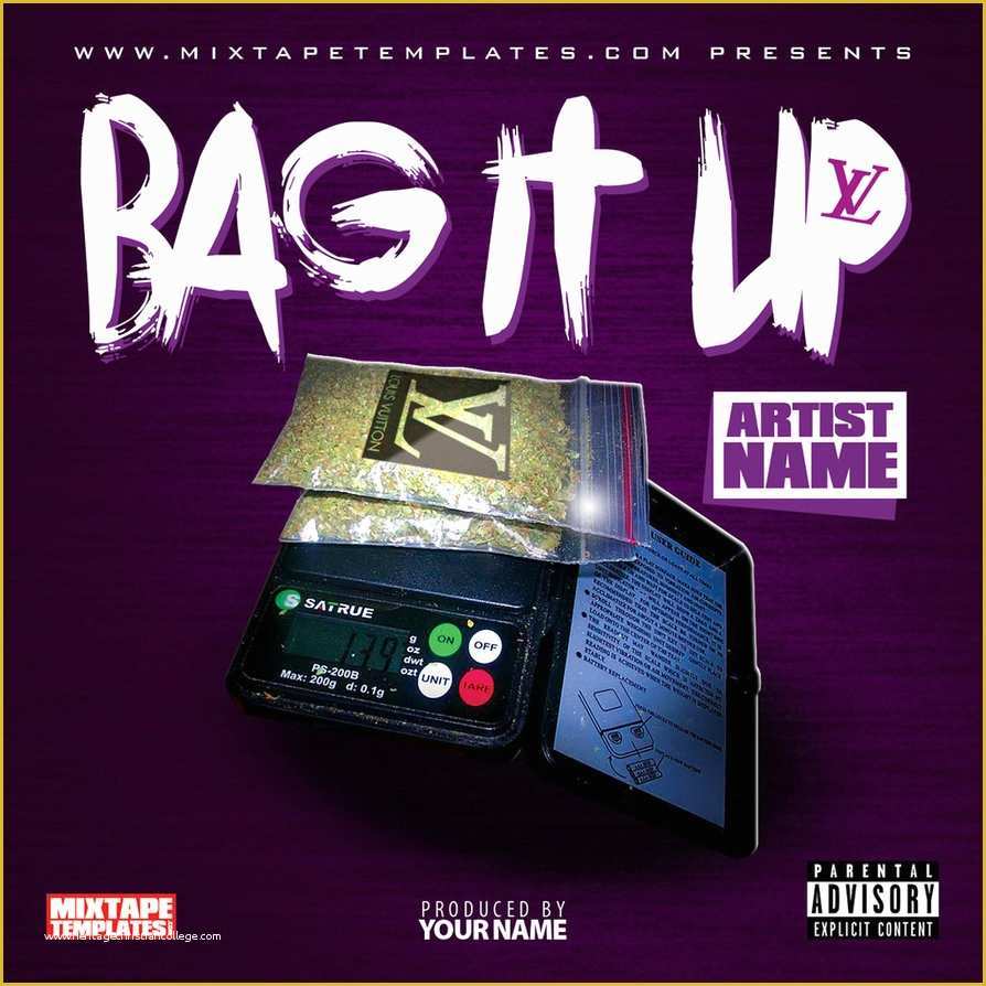 Free Mixtape Templates Of Bag It Up Mixtape Cover Template by Filthythedesigner