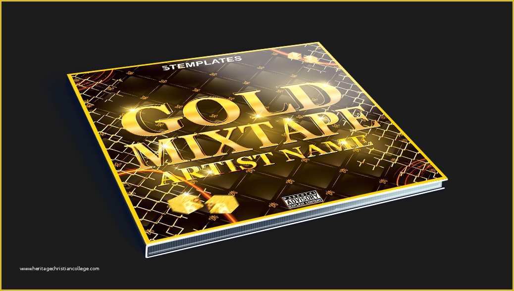 Free Mixtape Templates Of Gold Mixtape Cd Cover Free Psd Template by Klarensm On