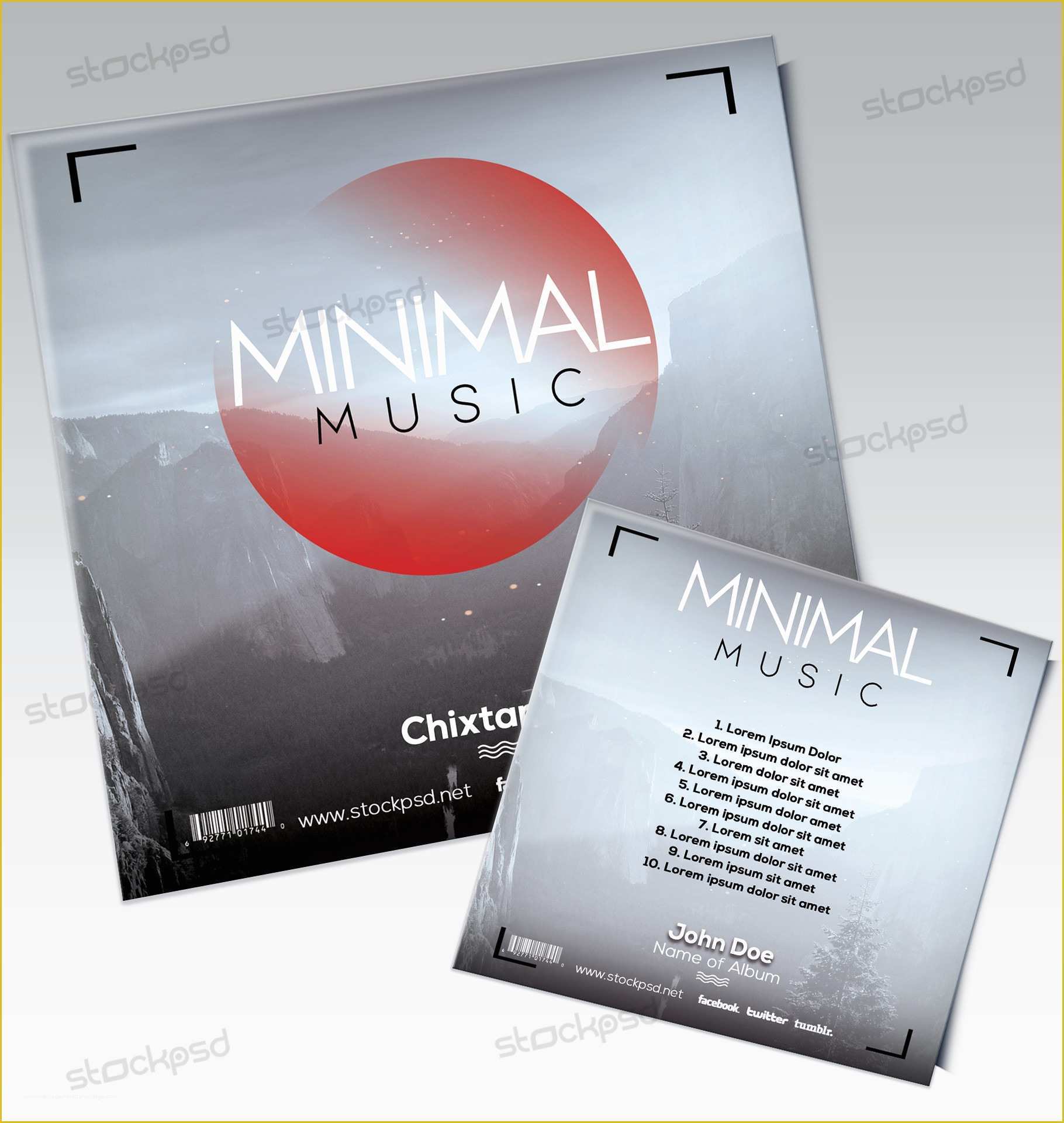 Free Mixtape Templates Of Minimal Music Mixtape Cover Artwork Psd Template Free