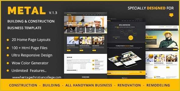 Free Mobile Friendly Website Templates Of Construction Business Website Templates Free