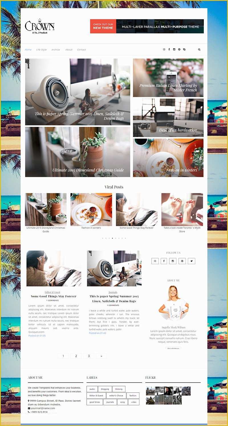 Free Mobile Friendly Website Templates Of Trendy Blog Templates & themes