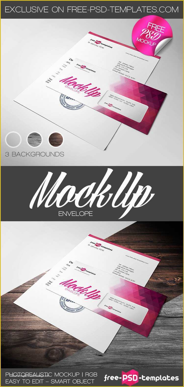 Free Mockup Templates Of Free Envelope Mock Up In Psd