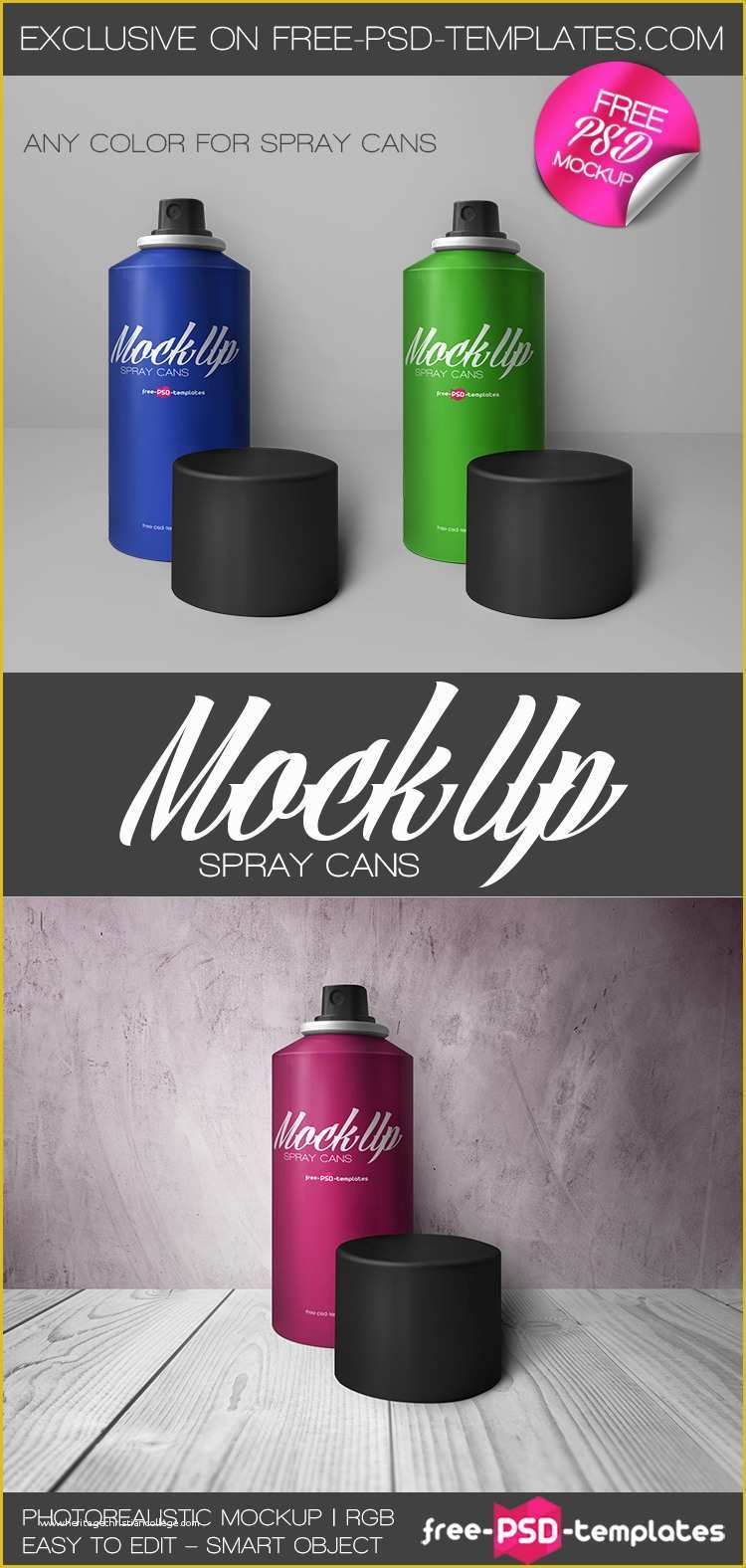 Free Mockup Templates Of Free Spray Cans Mock Up In Psd