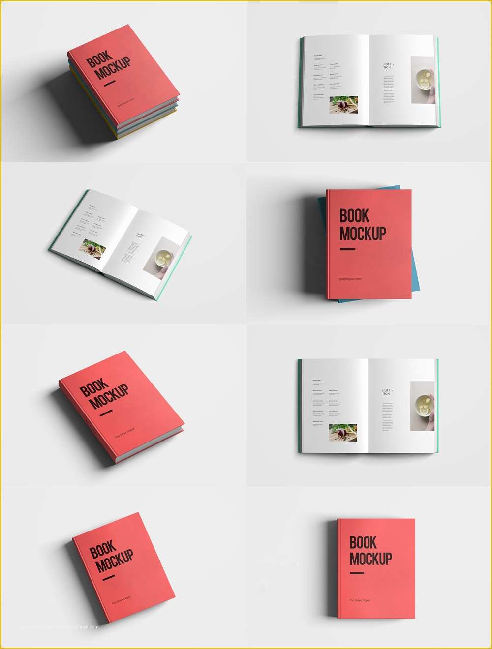 Free Mockup Templates Of Realistic Book Mockup Template Pack Free Psd Download