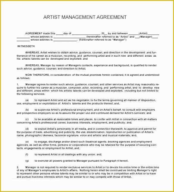 Free Modeling Contract Template Of International Mercial Agency Contract Template Sample