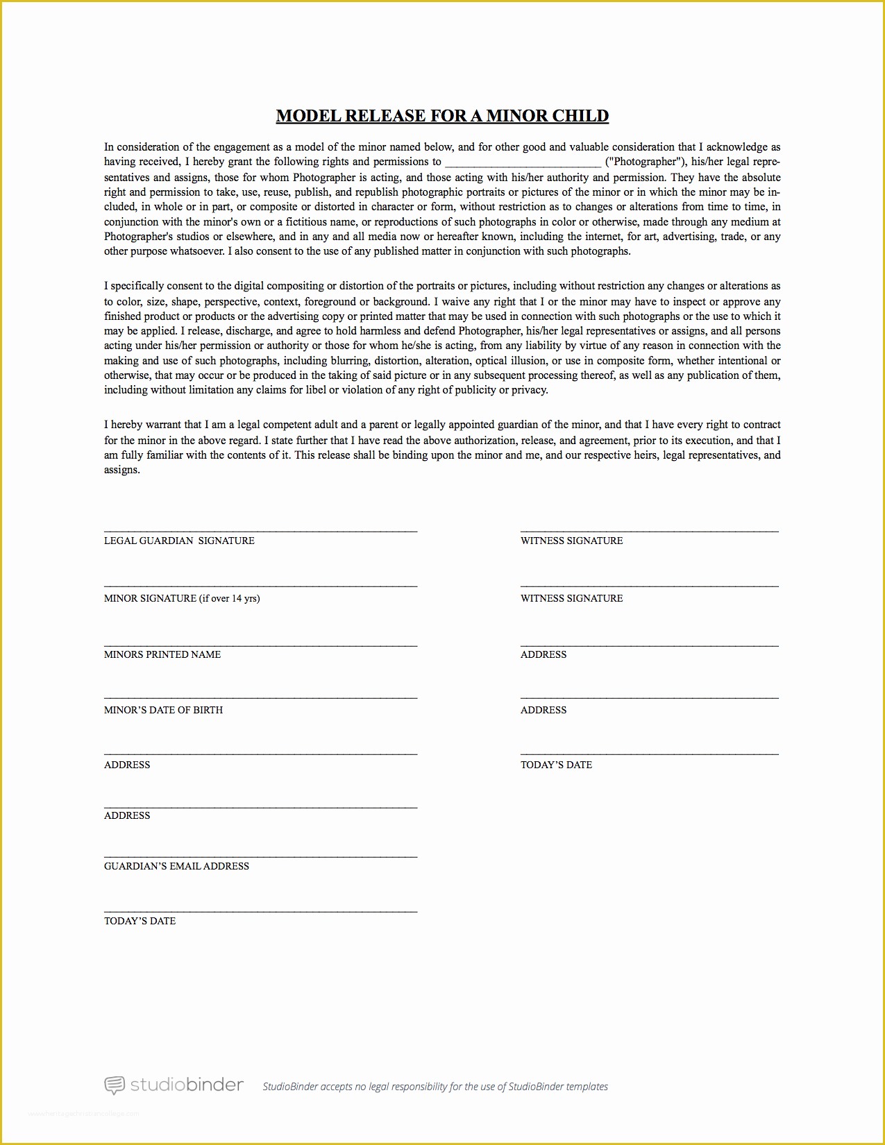 Free Modeling Contract Template Of the Best Free Model Release form Template for Graphy