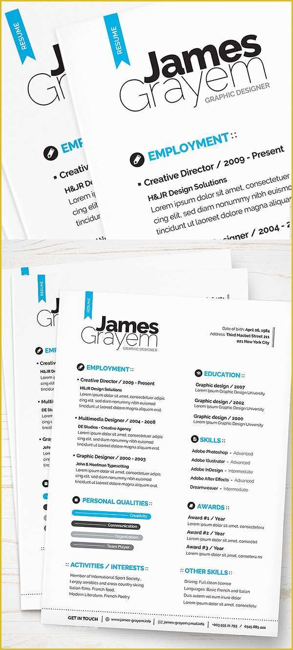 Free Modern Cover Letter Template Of 15 Free Elegant Modern Cv Resume Templates Psd