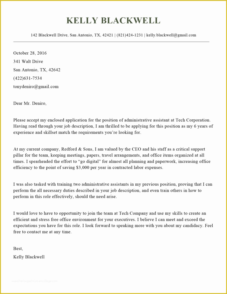 Free Modern Cover Letter Template Of Cover Letter Builder